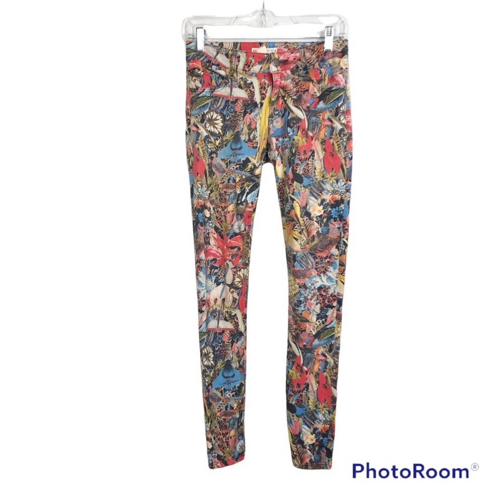 Alice + Olivia Multicolor Floral Skinny Pants